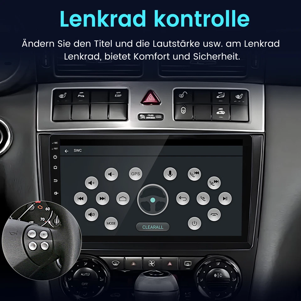 Für Mercedes-Benz C/CLK/CLC Klasse W203 W209 Autoradio Android13 Carplay GPS SWC - Bild 3 von 4