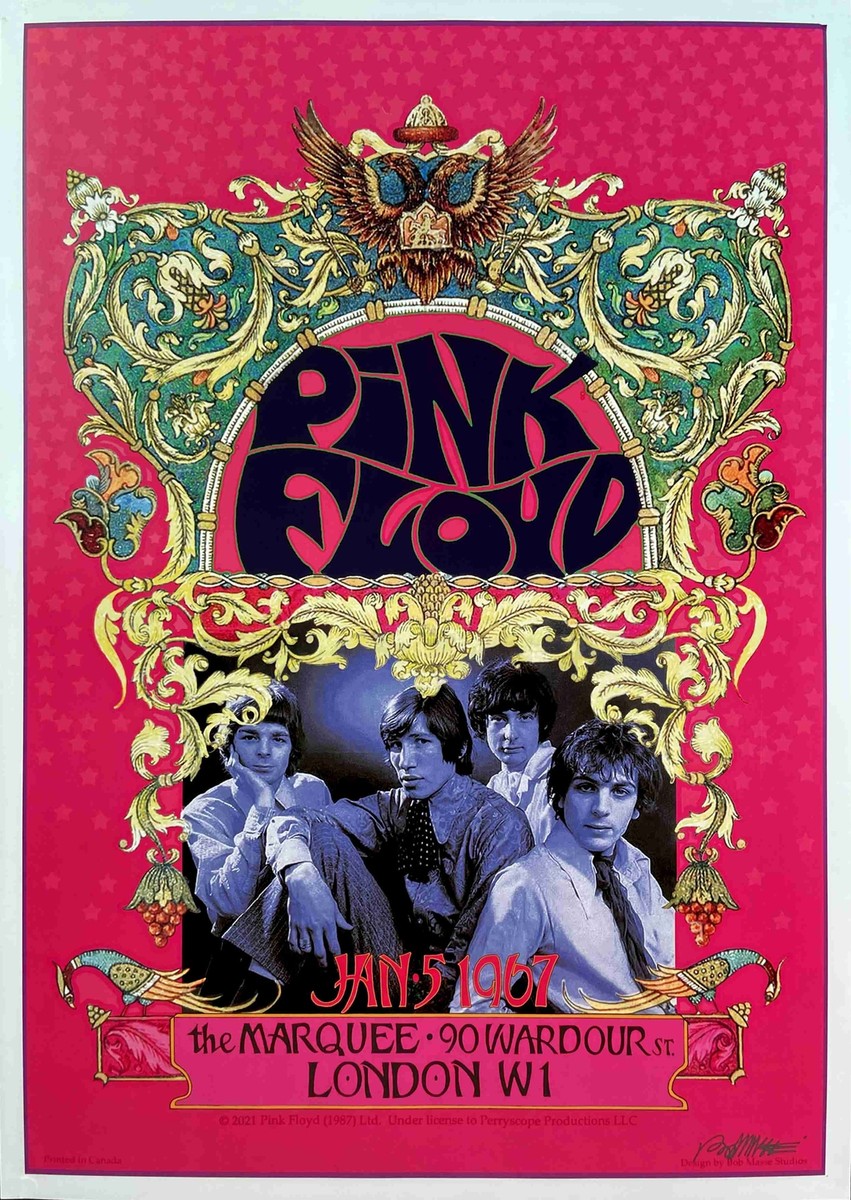 Pink Floyd Poster Original Marquee Club Tribute Litho Hand