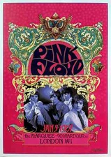Pink Floyd Poster Original Marquee Club Tribute Litho Hand-Signed by Bob Masse