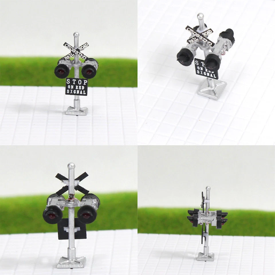 1 lot N Scale Crossing Railroad Signal 4 LEDs 1:160 with Circuit Board Flasher - Image 3 of 4