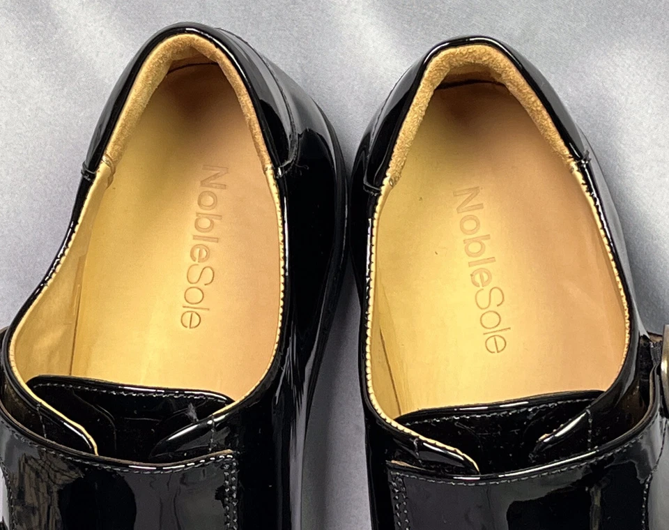 Tênis masculino Noble Sole couro envernizado alça monge casual tamanho 11 " - Imagem 4 de 4