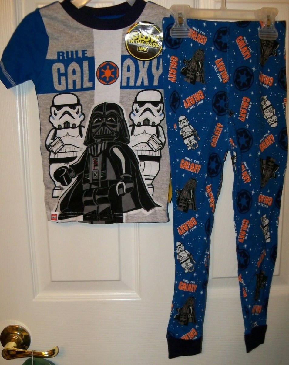 Star Wars Glow In Dark Darth Vader Long Piece Pajama PJ Set Boys
