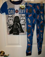 Star Wars Glow In Dark Darth Vader Long 2 Piece Pajama PJ Set Boys Size 4 NWT