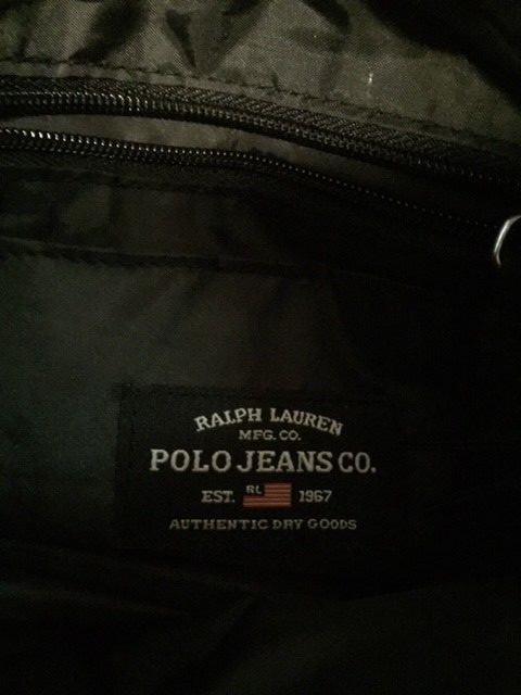 Polo Jeans Co. Shoulder Bag Matching Coin Purse Black Gold Polo Ralph Lauren thumbnail 3