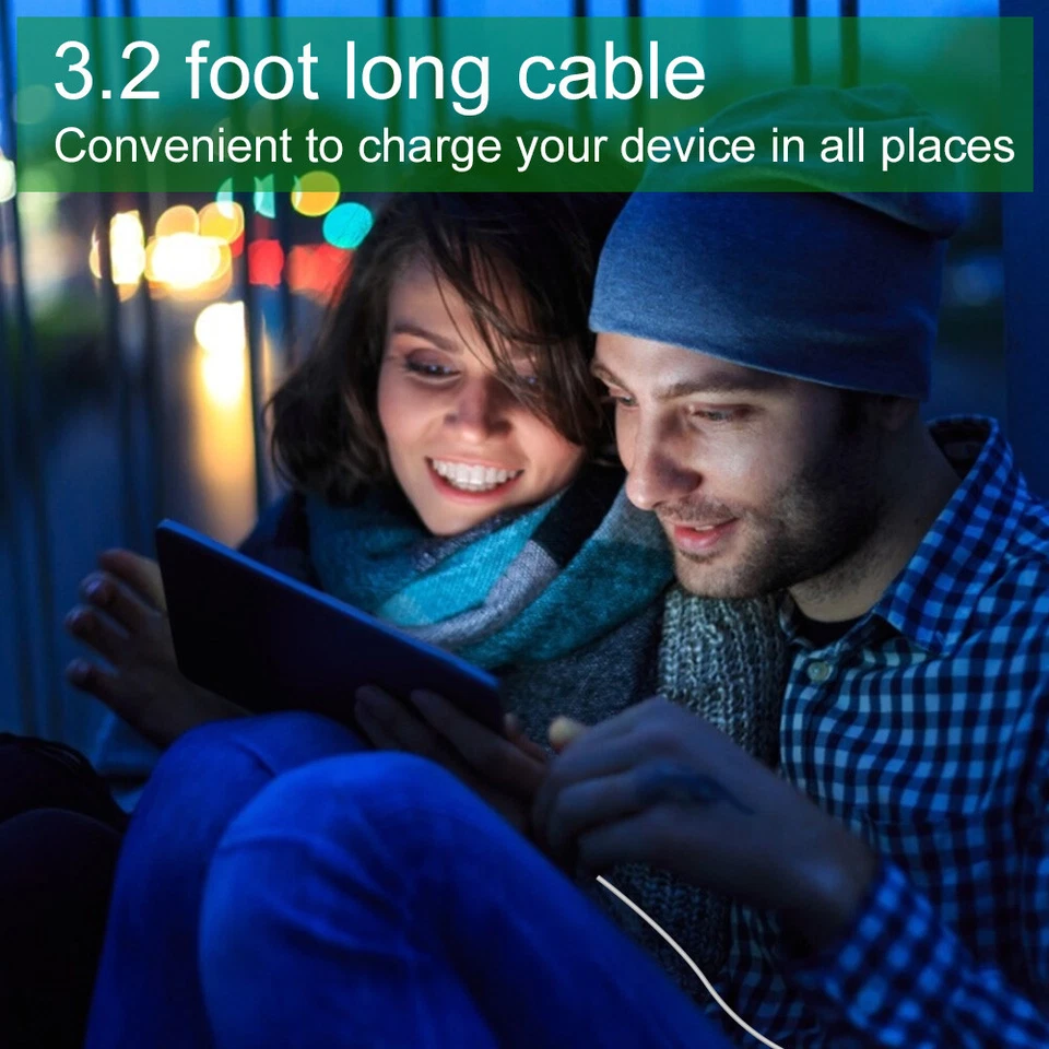 Cable micro USB de carga rápida 1M sincronización de datos 3,2FT cargador Samsung Foto 4 de 4