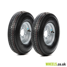 4.80/4.00-8 Trailer Tyre & Wheel Wanda P811 6ply 71M 4 Stud 4" PCD (Set of 2)