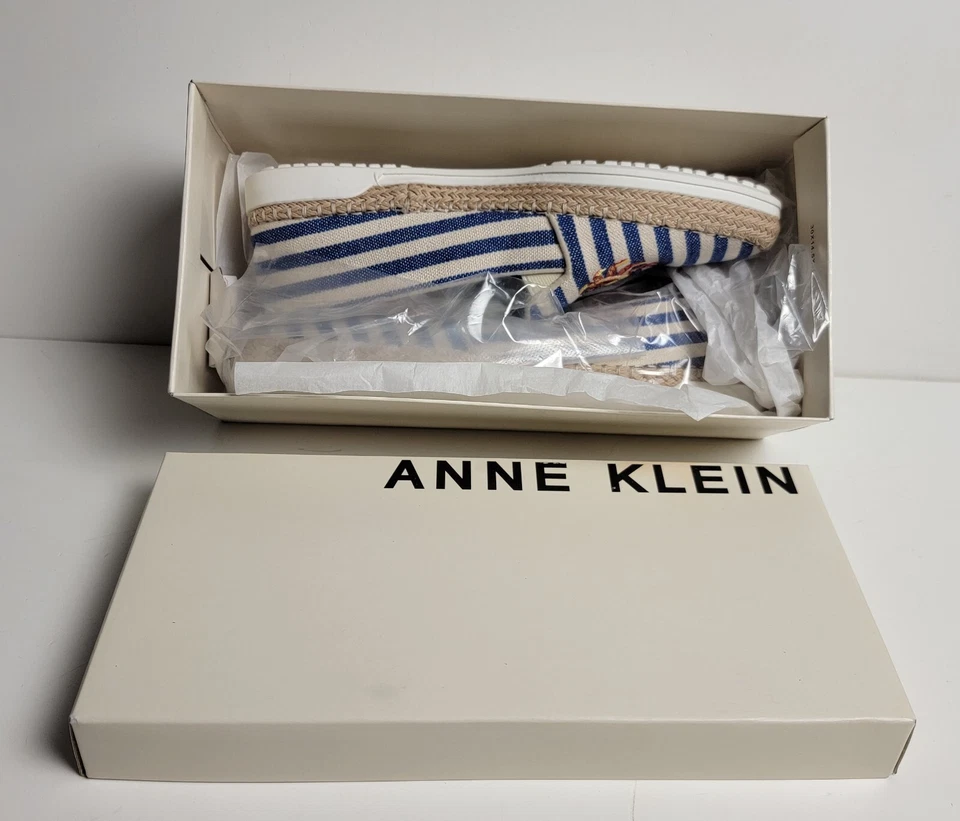 Nibanne Klein Akzarenna Alpargatas Cangrejo Tiras Azul Blancas de Meter Zapatos - Imagen 1 de 4