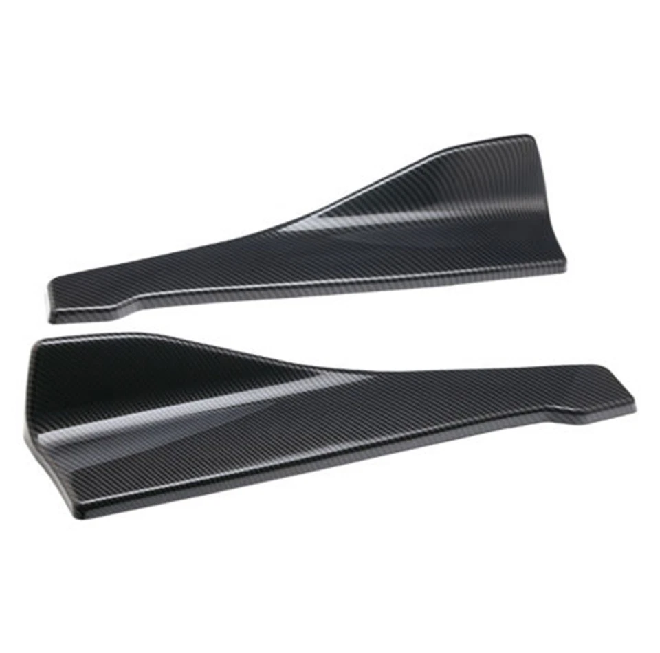 48CM Carbon Fiber Rear Bumper Spoiler Body Side Skirt Roker Lip For Honda BMW - Image 3 of 4