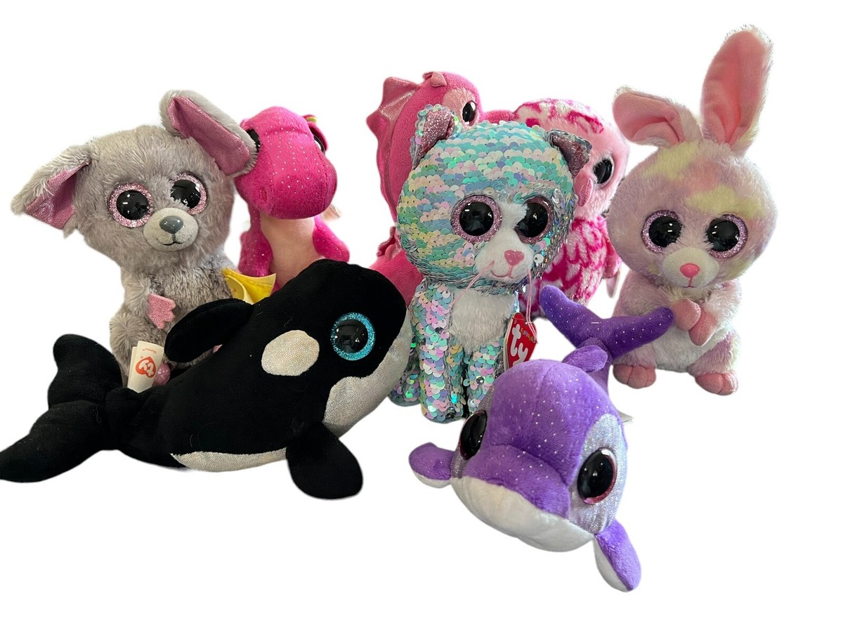 Beaniebaby様 リクエスト 8点 まとめ商品 Ty Beanie Babies Lot Of 8 Pinky-Majestic-Flips-Shamu-Squeaker