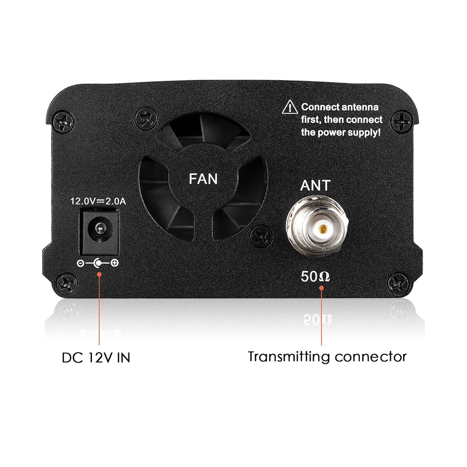 1W/7W Wireless FM Transmitter Broadcast Radio Station Audio-Sender for Church - Bild 4 von 4