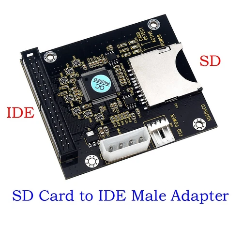 SD SDHC SDXC MMC Card to IDE 40Pin 3.5inch Male Adapter