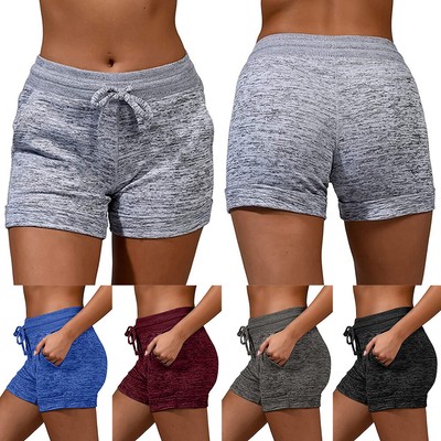 Heren Bodybuilding Sportschool Training Shorts Sport Fitness Badstof katoen Korte broeken Donkerblauw Medium