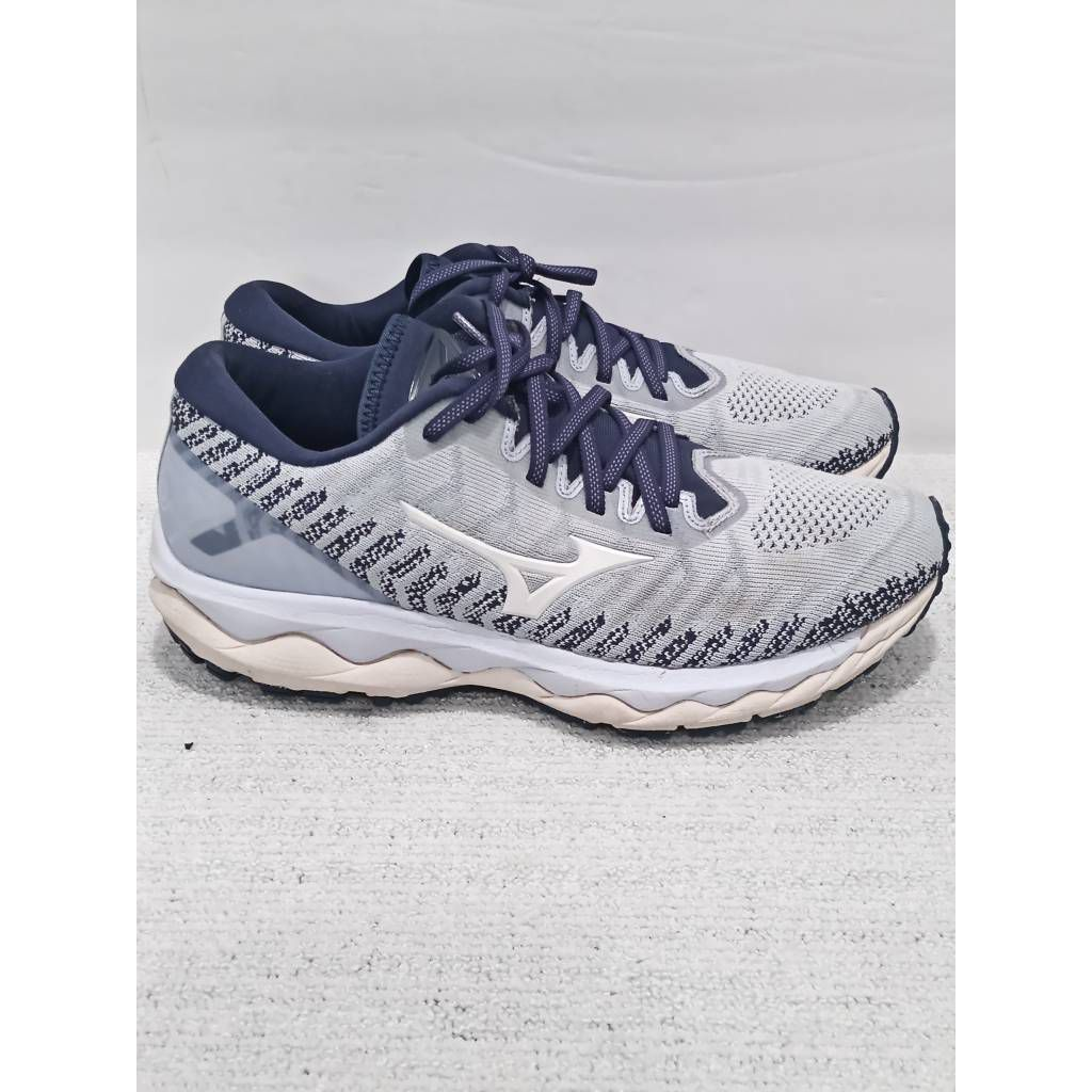 Mizuno Womens Enerzy Wave Sky 4 Running Shoes Gray Blue