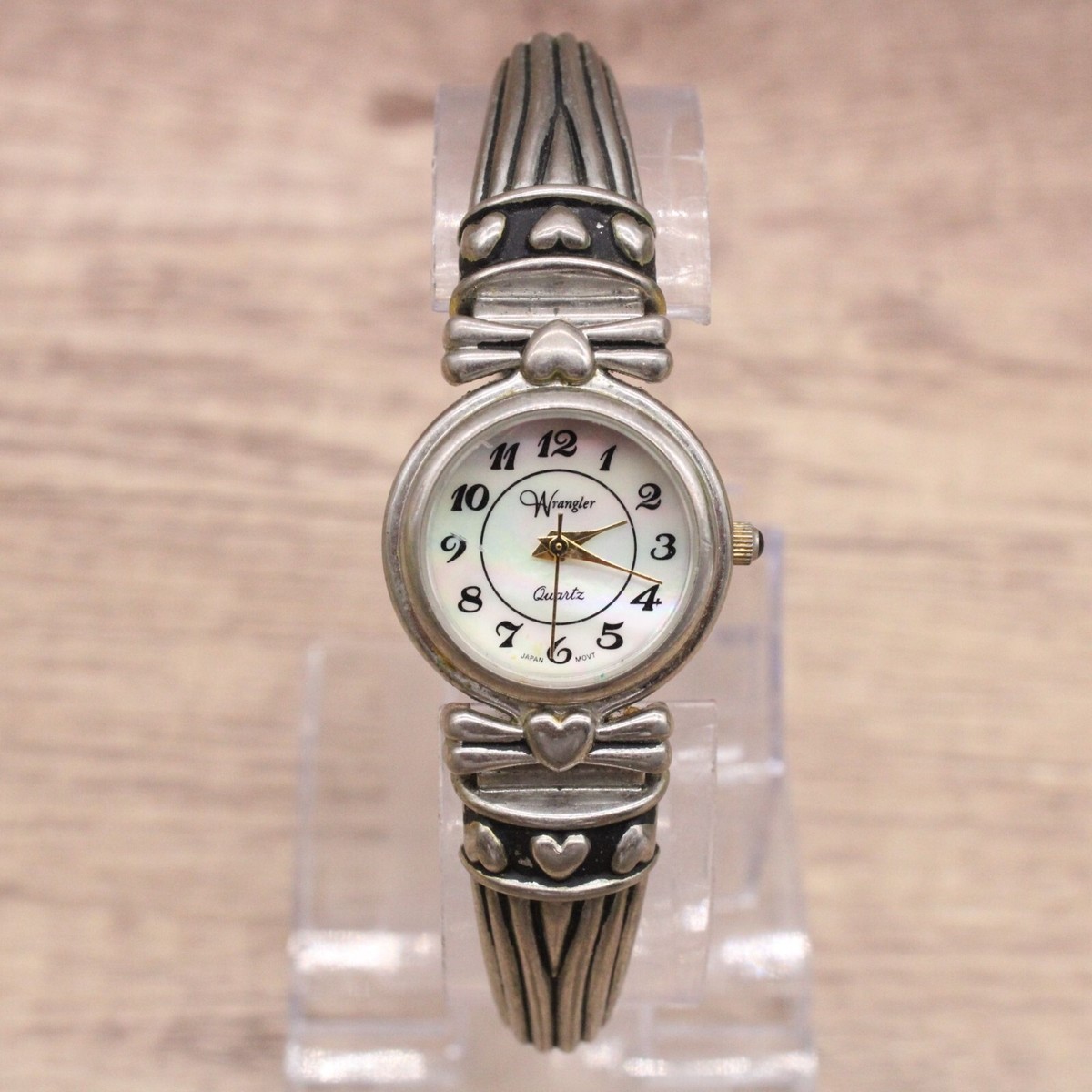 Vintage Wrangler Watch Womens Silver Tone Stainless Steel 
