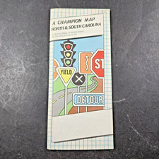 1983 Champion Vintage Folding/Fold Out Travel/Road Map-North  South Carolina