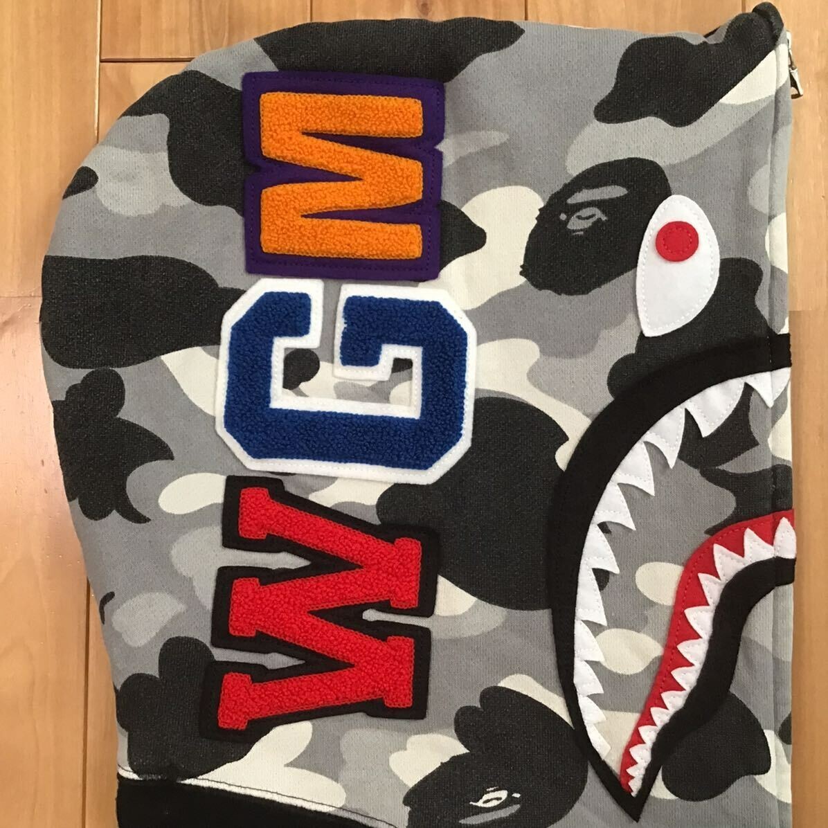 NFS limited BAPE camo Shark full zip hoodie Black A Bathing Ape