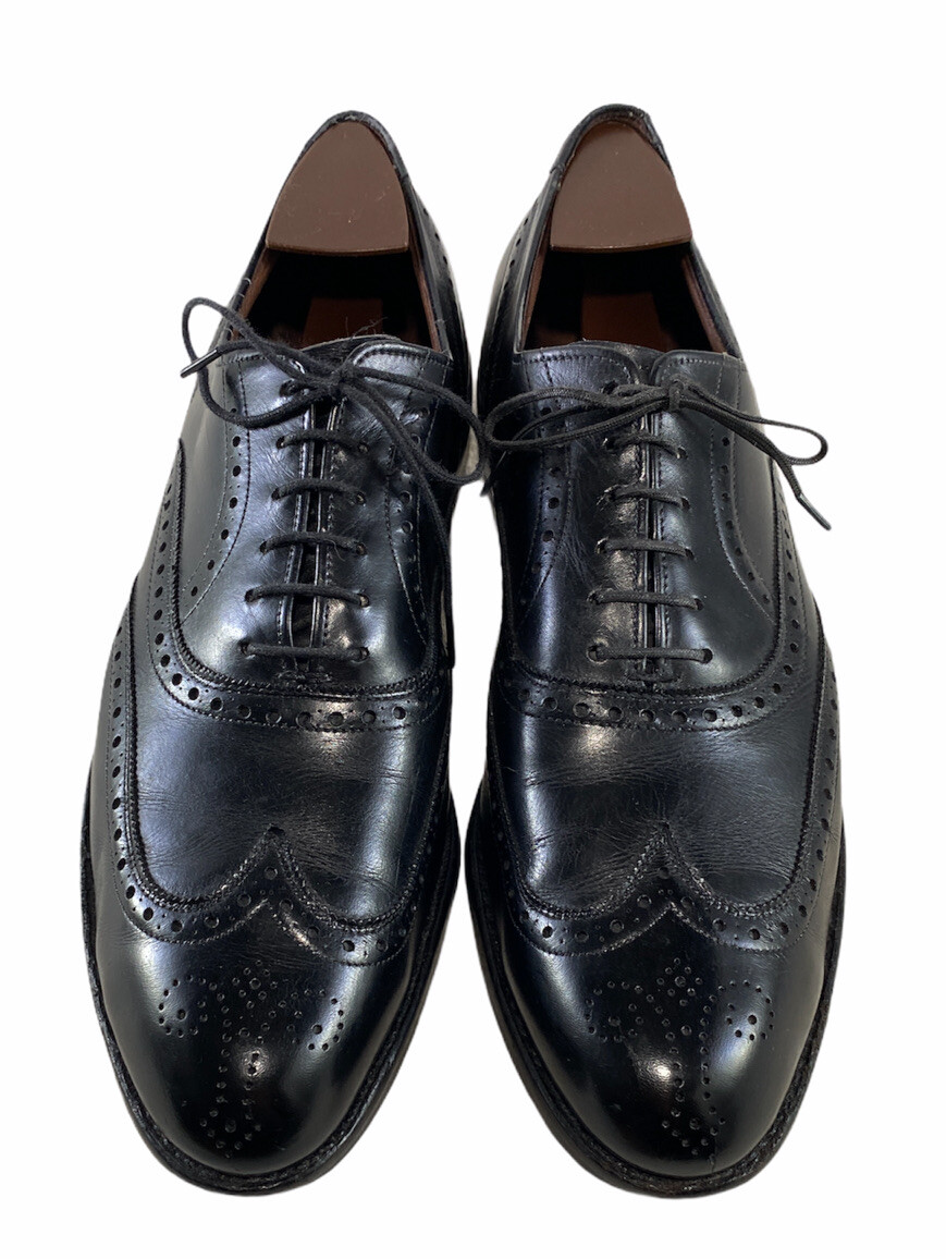 Allen Edmonds Chester 1903 Black Wingtip Oxford Shoes Men's 10 AA