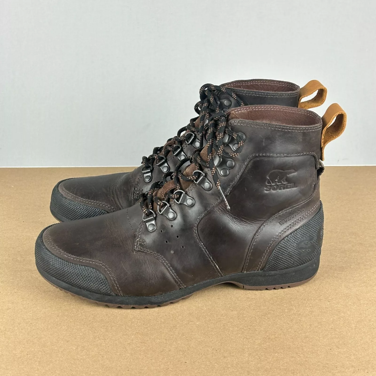 sorel ankeny leather lace up boots