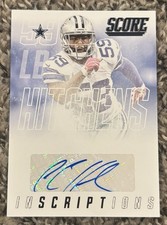 Anthony Hitchens 2015 Score Inscriptions Auto Dallas Cowboys