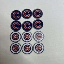 Lot Of 12 Chicago Cubs Golf Ball Marker Coins, Medallions Double-Sided New