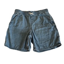 Art Class Boys Pull On Elastic Waist Drawstring Denim Shorts Blue Size XL EUC