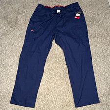 Dickies EDS Signature 2XL Navy Solid Scrub Pants Elastic Waist Cotton Blend