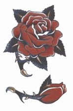 Vintage - Rose 1940 - Tinsley Transfers Temporary Tattoo