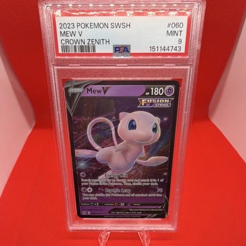 Pokémon TCG Mew V 060/159 Crown Zenith Ultra Rare Holo PSA 9 English