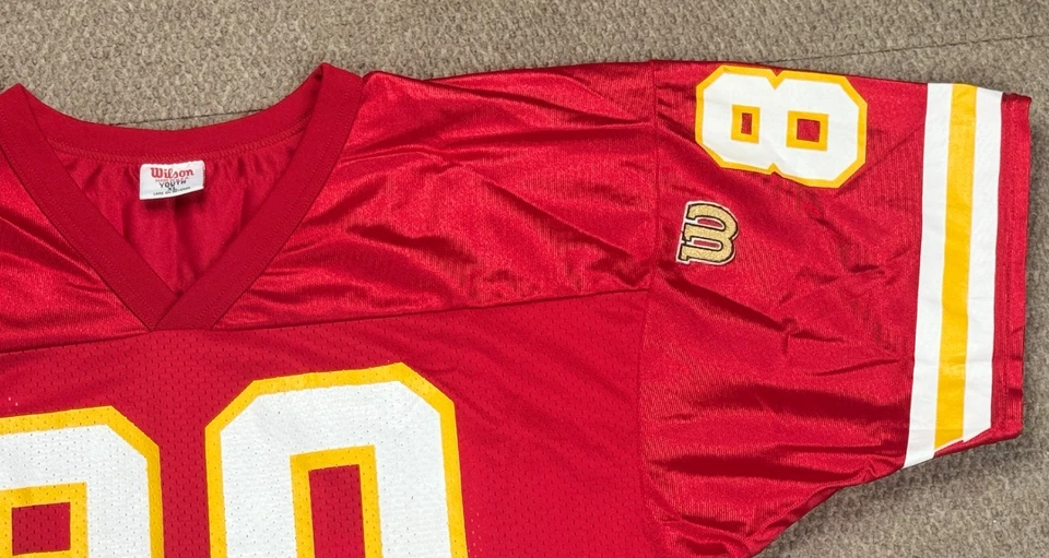 Camiseta de fútbol americano Wilson de colección NFL Kansas City Chiefs #80 Len Dawson talla juvenil XL Foto 3 de 4
