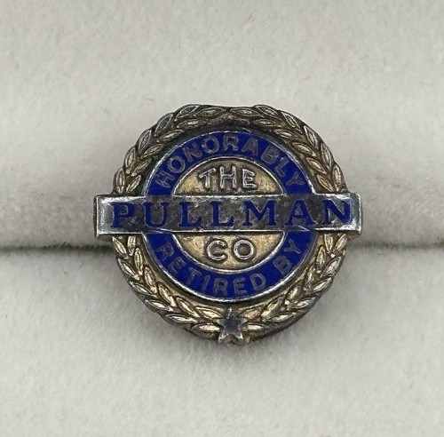 Vintage THE PULLMAN CO. Vermeil Sterling  “Honorable Retired By” Service Pin