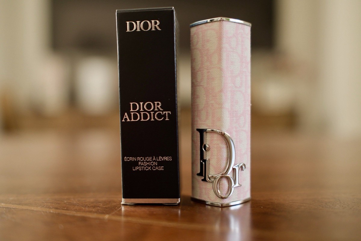 DIOR Addict Lipstick CASE Limit Edition PINK OBLIQUE MONOGRAM New
