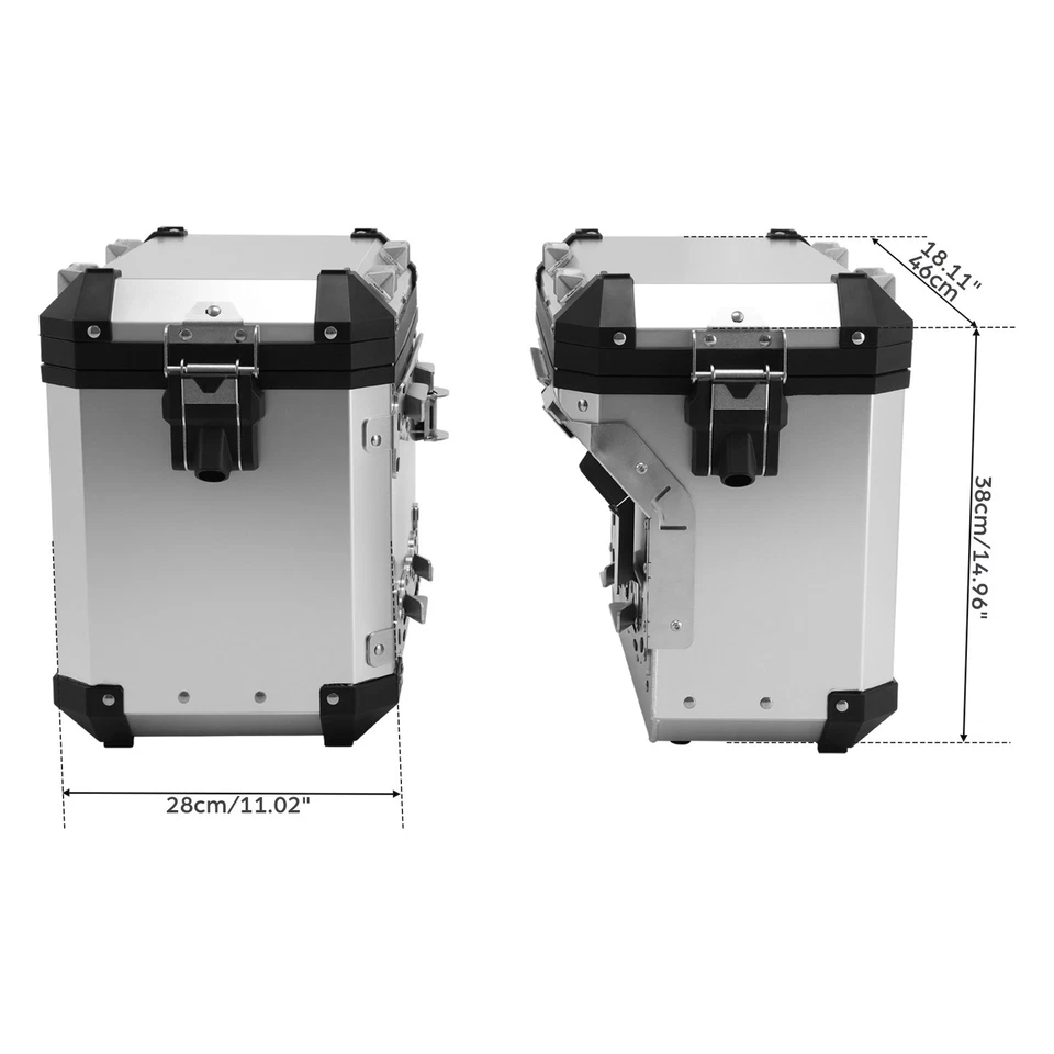 Alforjas 48L maleta lateral bolsa de equipaje apta para BMW R1200GS 2013-2018 2015 Foto 4 de 4