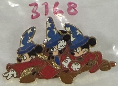 WDW WALT DISNEY WORLD 2000 Three Sorcerer Mickeys Casting A Spell PIN - PP #3168