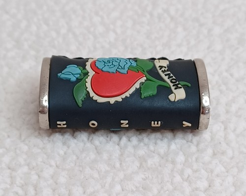 Metal Lighter Case Cover Fits Mini Bic Lighter Rose & Heart W/ 'Honey' Banner - Picture 13 of 16