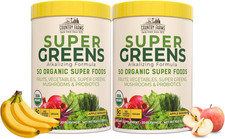 Super Greens Apple Banana Powder Smoothie, Organic Super Foods, USDA Organic Dri