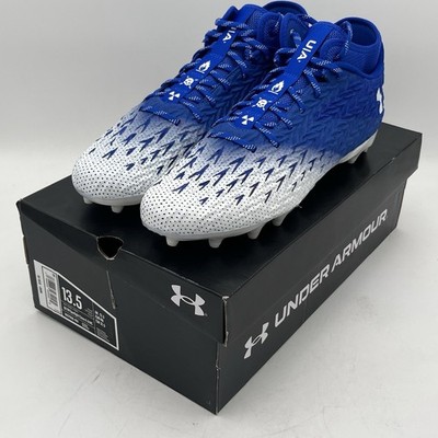 NEW! Under Armour Mens Spotlight Clone MC Football Cleats Blue/White - Size 13.5
