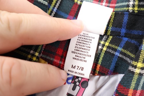 Harajuku Mini For Target Girls Medium 7/8 Long Sleeve Plaid Blazer Jacket - Picture 9 of 12