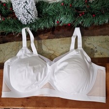 EUC Honeylove Crossover Bra White Size 1X Wireless Comfort