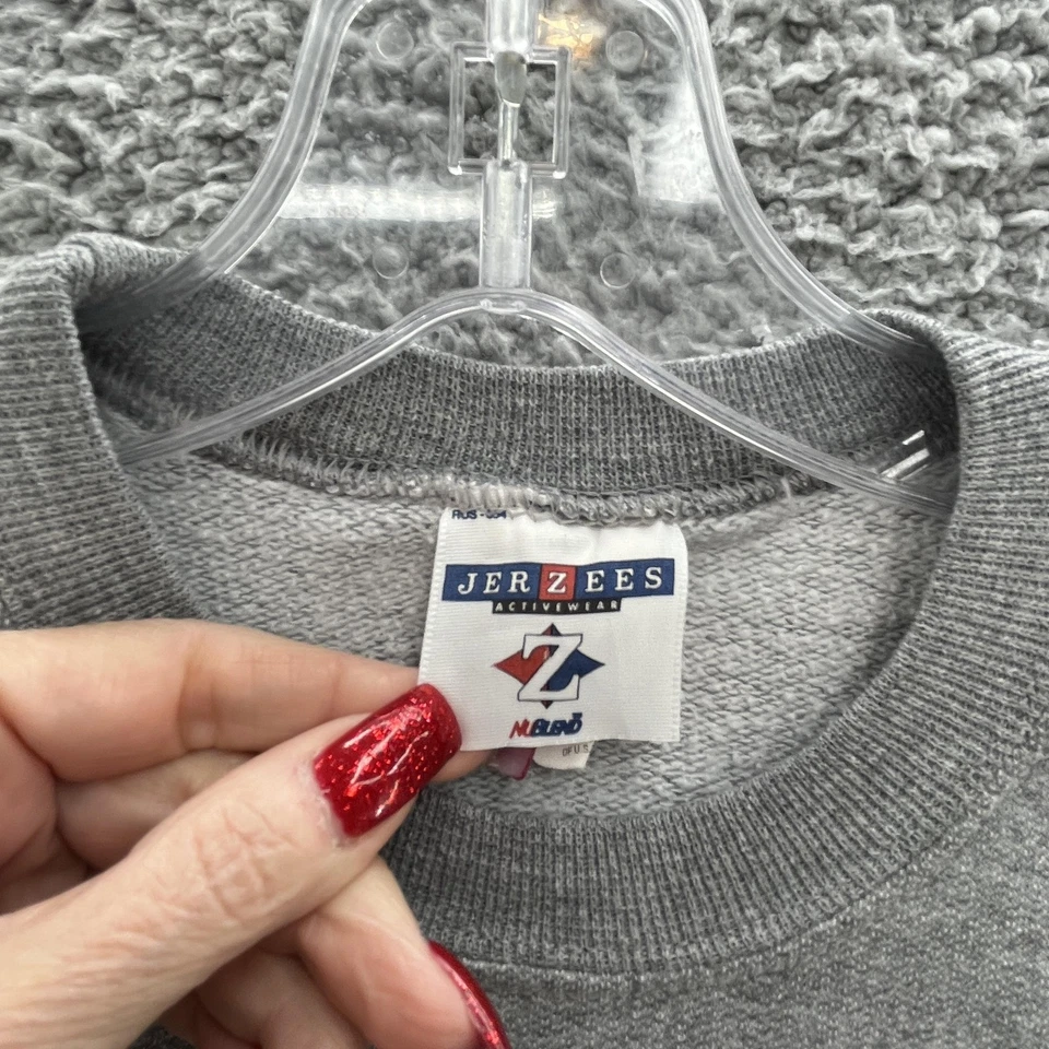 Sudadera Jerzees Para Hombre Gris Medio Suroeste Bordada Caballos Cuello Redondo Foto 3 de 4