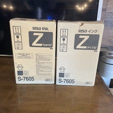 Genuine Riso Black Ink S-7605 Z type U 3 Cartridges 