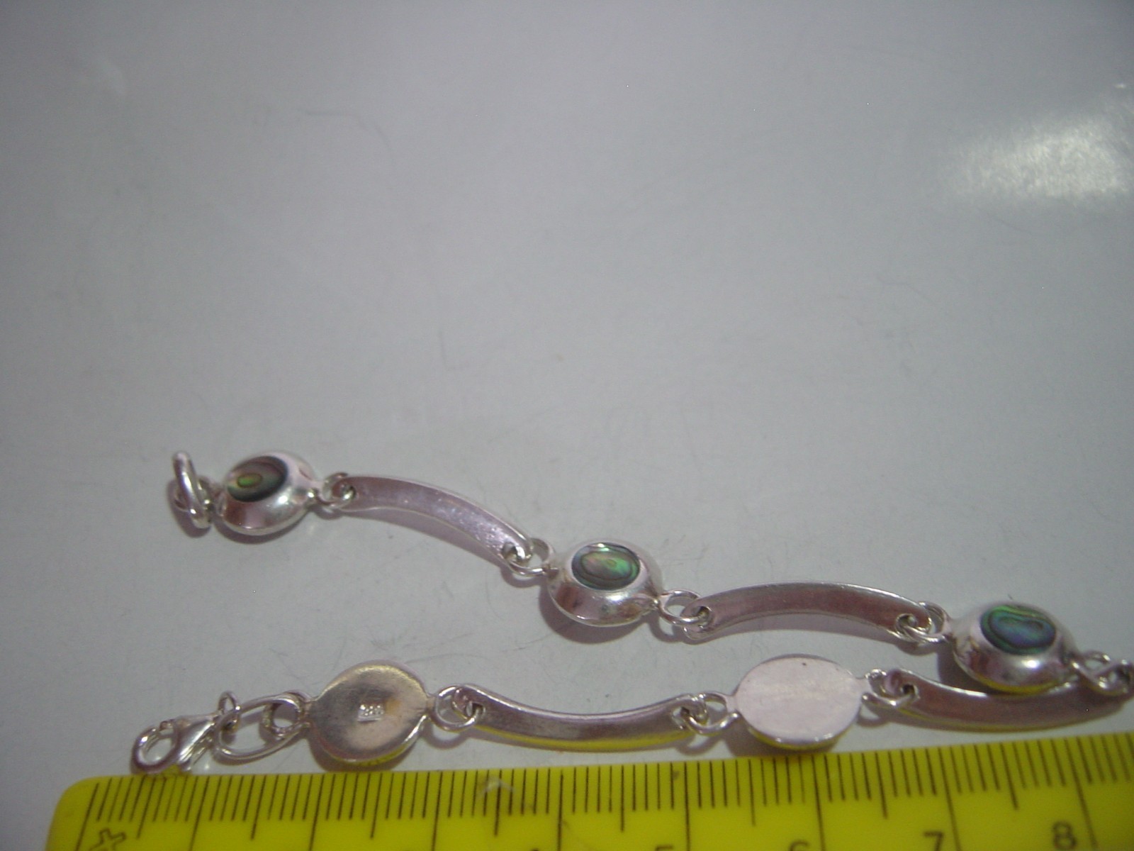 Vintage Superb unusual Solid Silver Bracelet-shim… - image 9