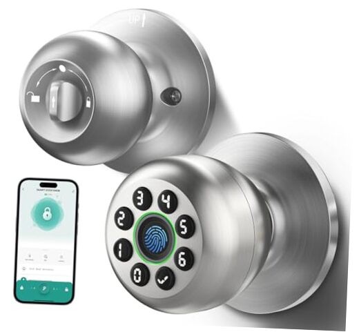 Fingerprint Smart Keypad Door Lock with Handle – Keyless Entry