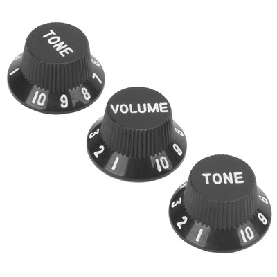3Pcs Guitar Control Knobs Volume Tone Adjustment Kunststoff Drehknöpfe Replac