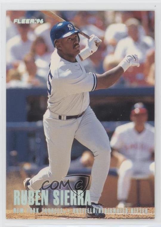 Ruben Sierra #196 Baseball Cards 1996 Fleer Tiffany trading card — raw and PSA graded price guide