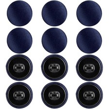 12 Pcs Tuxado Buttons 0.6 inch Satin Buttons Sewing Shank Buttons 15 24L Navy