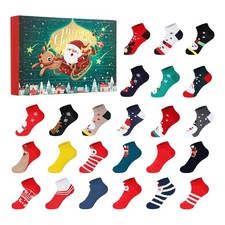 2025 Christmas Advent Calendar 24 Days Funny Socks Countdown Calendar