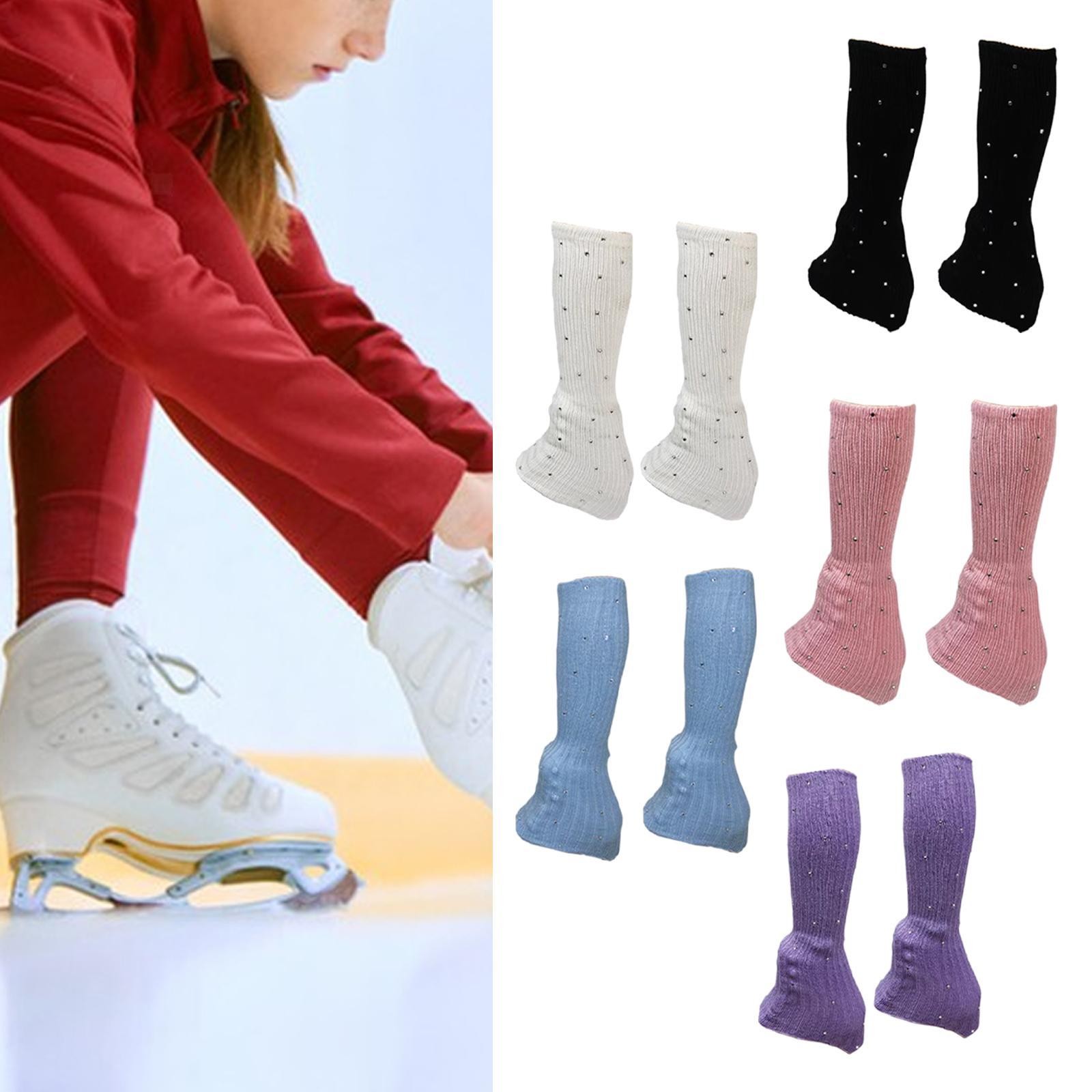 Eislaufbein Wärmer Eis -Figuren -Skating -Socken für Sport kaltes Wetter