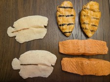 Nasco Life Form Play Food Protein Piece Realistic Dietitian Props Tilapia, Chick