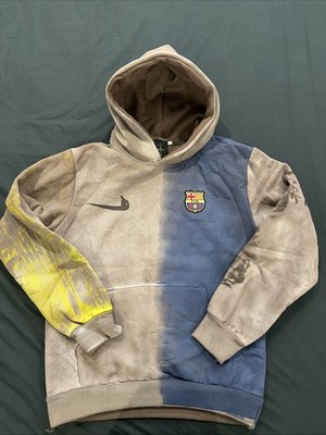 Small Nike FC Barcelona x Travis Scott x Cactus Jack Split-Dye Crest Hoodie 