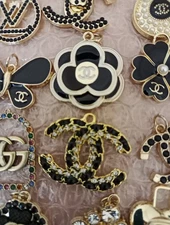 23  Pc Set Designer Chanel Gucci Zipper Pull Button Charm Pendant 